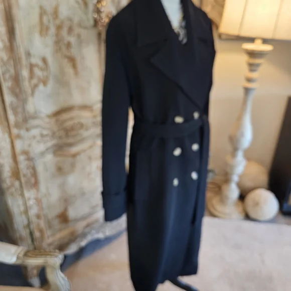 Bagatelle Black Trench Coat XL - Picture 2 of 13